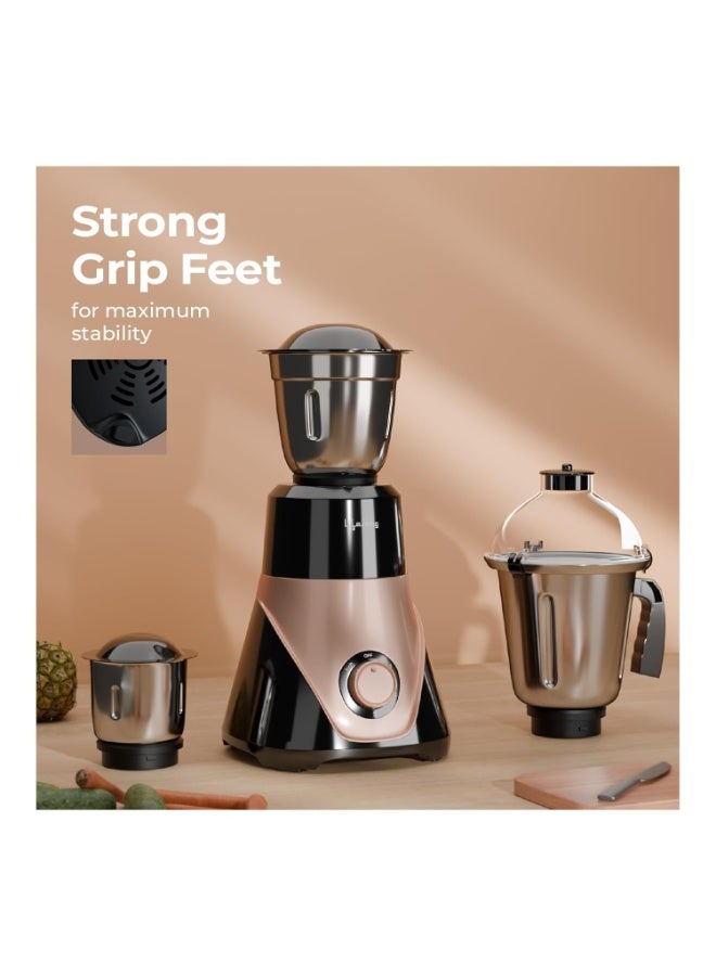 Lifelong Mixer Grinder for Kitchen | 3 Jars 750 Watt Mixie with Chutney Jar, Liquidizing Jar & Wet Grinder |Blender for Juices, Smoothies & Purees with Stainless Steel Blades, 3-Speed & Pulse Function - Image 2