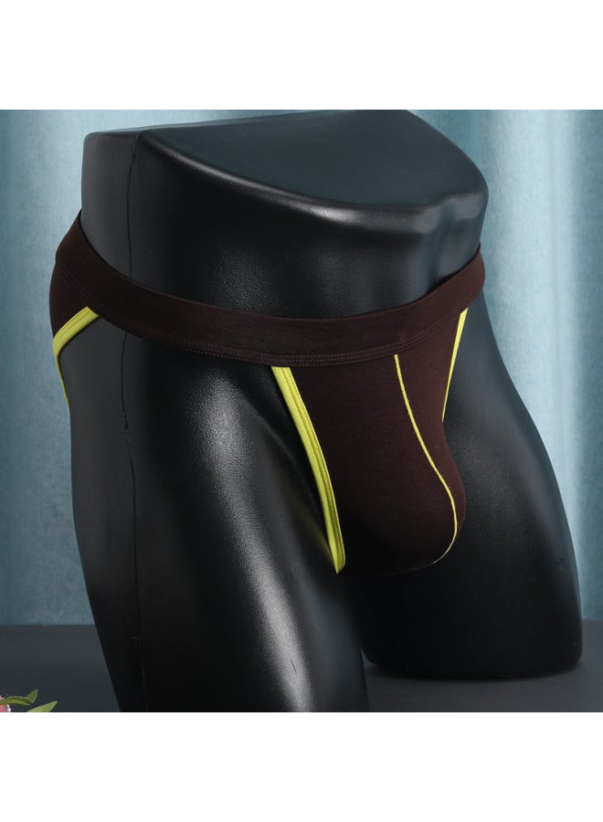 Men's High-fork Briefs Mid-waist Modal Breathable Sports Thong Underpants