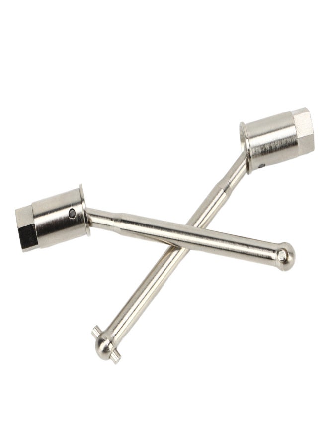 54mm RC Front Wheel Drive Shaft CVD Steel RC Front Drive Axle for Axial Yeti JR 1/18 Replacement Silver - Image 5