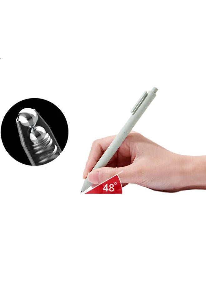 Kaco 【Back To School Essential】Kaco Stationery Click Retractable Gel Pen 0.5Mm Bullet Tip Water-Based Pen Biodegradable Pen Body Student Exam Pen Black 4-Pack - Image 1