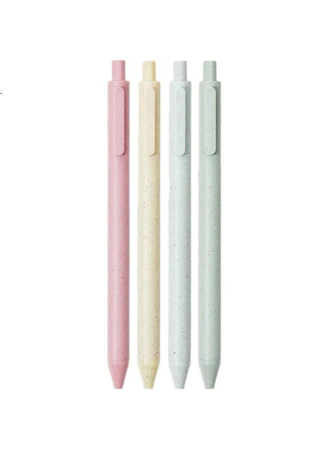 Kaco 【Back To School Essential】Kaco Stationery Click Retractable Gel Pen 0.5Mm Bullet Tip Water-Based Pen Biodegradable Pen Body Student Exam Pen Black 4-Pack - Image 3