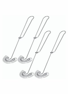 Flat Whisk Handheld Stainless Steel Wire Egg Small Whipper Spring Coil Frother, Milk and Beater Blender 10 Inch (4 Pieces)
