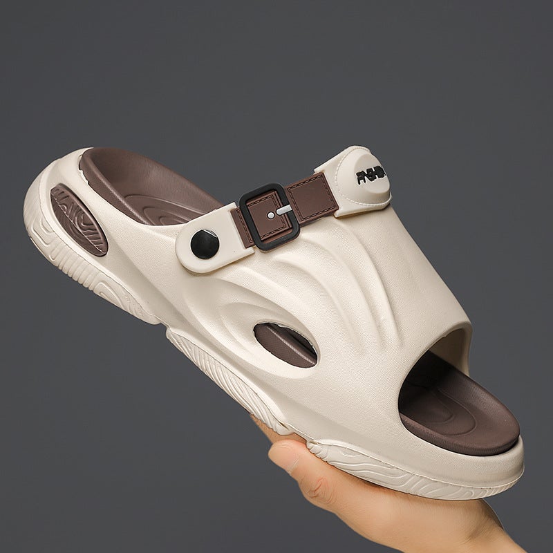 2025 Independent Platform Travel Thick-Soled Two-Tone Slip-On Sandals Single Style Dropshipping - Image 3
