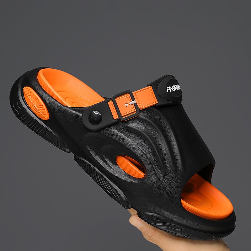2025 Independent Platform Travel Thick-Soled Two-Tone Slip-On Sandals Single Style Dropshipping - Image 5