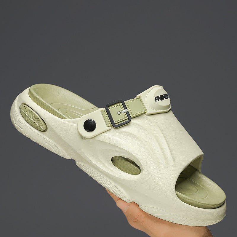2025 Independent Platform Travel Thick-Soled Two-Tone Slip-On Sandals Single Style Dropshipping - Image 2