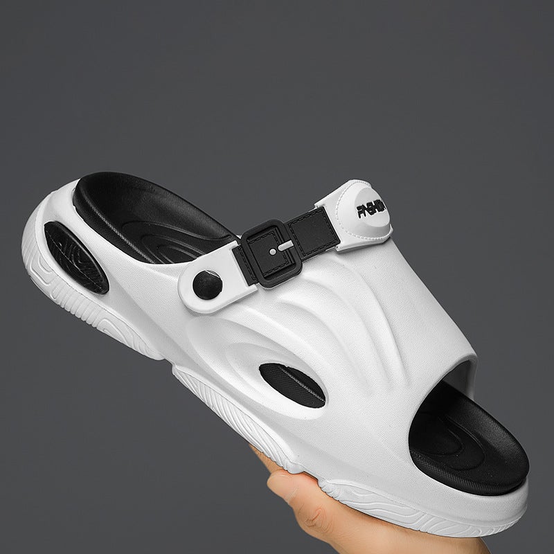 2025 Independent Platform Travel Thick-Soled Two-Tone Slip-On Sandals Single Style Dropshipping - Image 4