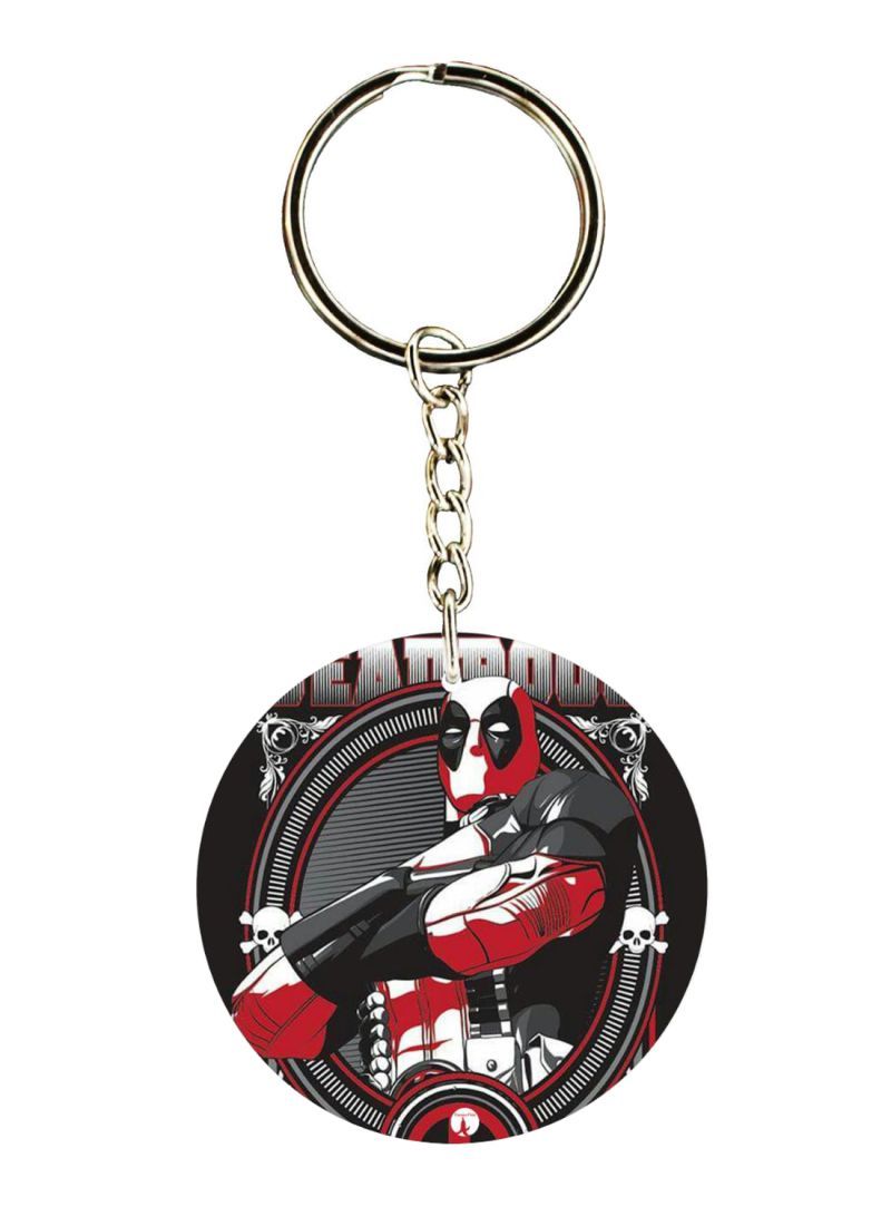 RKN Double Sided Deadpool Printed Keychain