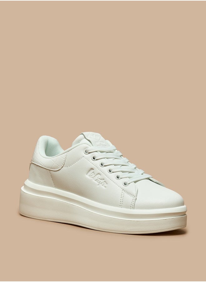 Lee Cooper - Women's Monotone Low Ankle Sneakers with Lace-Up Closure - Image 1