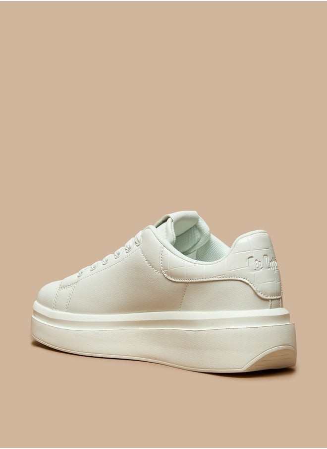 Lee Cooper - Women's Monotone Low Ankle Sneakers with Lace-Up Closure - Image 1