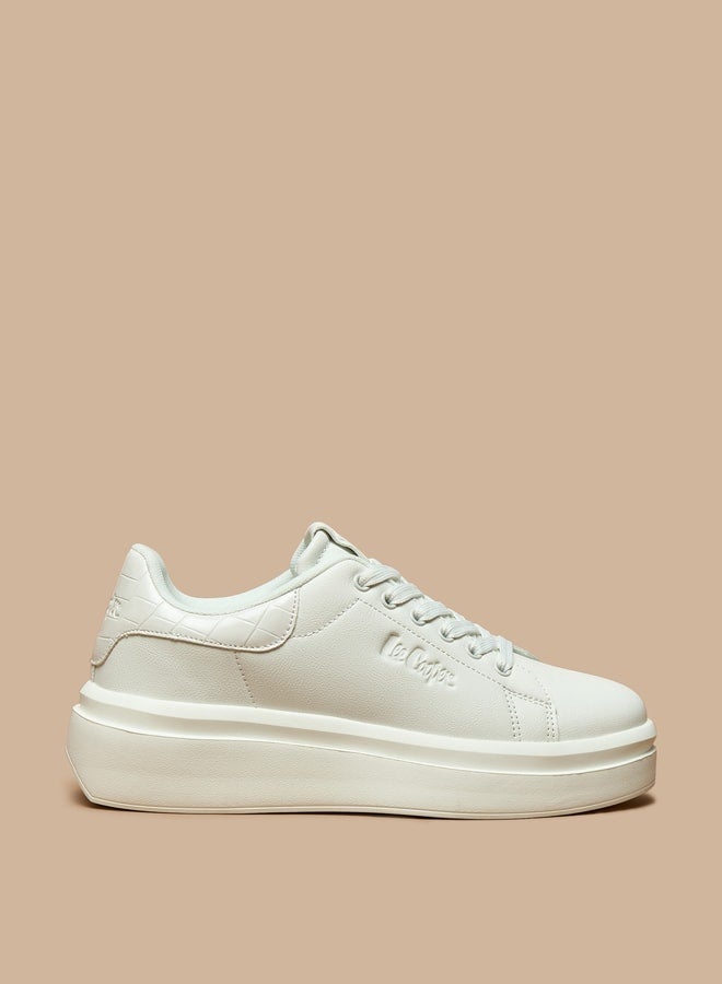 Lee Cooper - Women's Monotone Low Ankle Sneakers with Lace-Up Closure - Image 1
