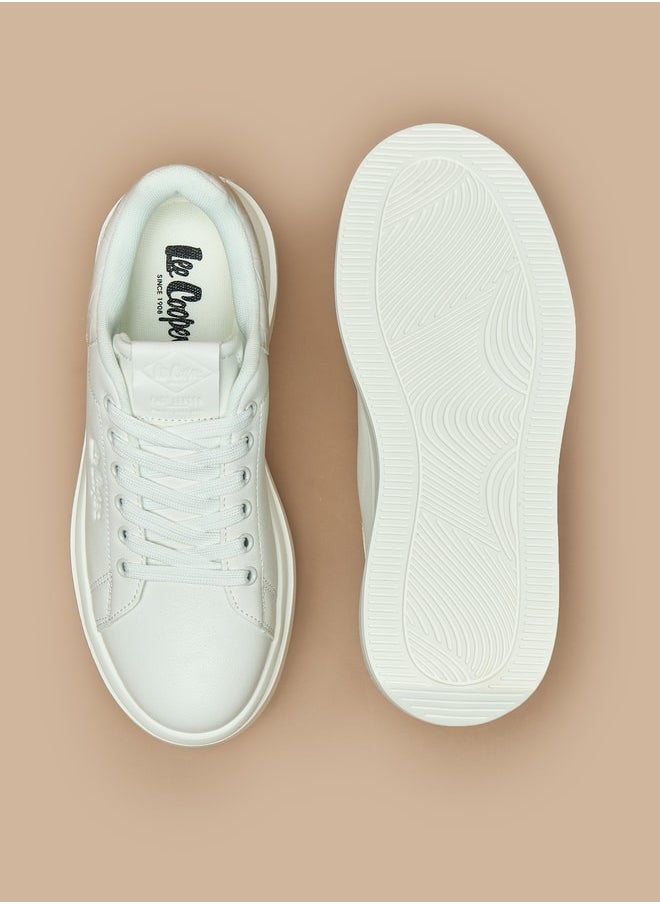 Lee Cooper - Women's Monotone Low Ankle Sneakers with Lace-Up Closure - Image 1