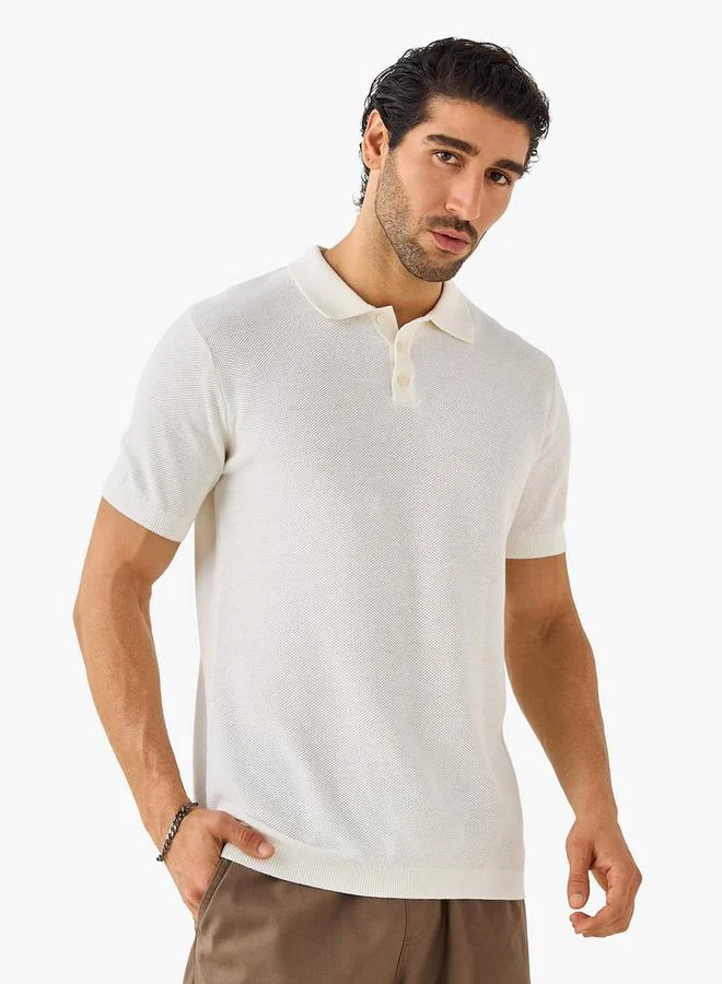 سبلاش فيڤ تيشيرت بولو بنقشة متعرجة