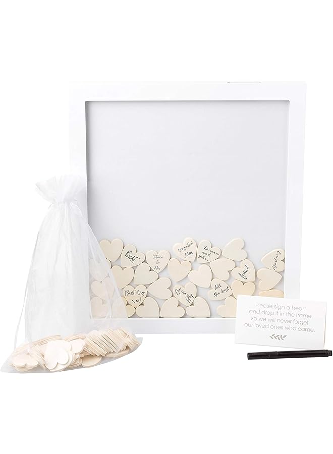 pearhead Wedding Guestbook Token Frame White - Image 1