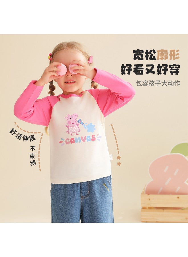 Peppa Pig spring Long Sleeve T-shirt For Girls - Soft Cotton Stretchy Kids Tee Infant Toddler Long Sleeve Top - Image 4