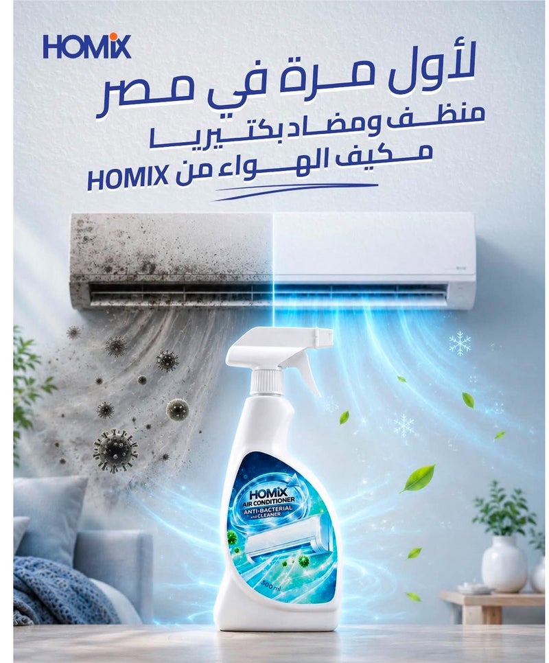 homix Air Conditioner Cleaner and Antibacterial 500ml - Image 2