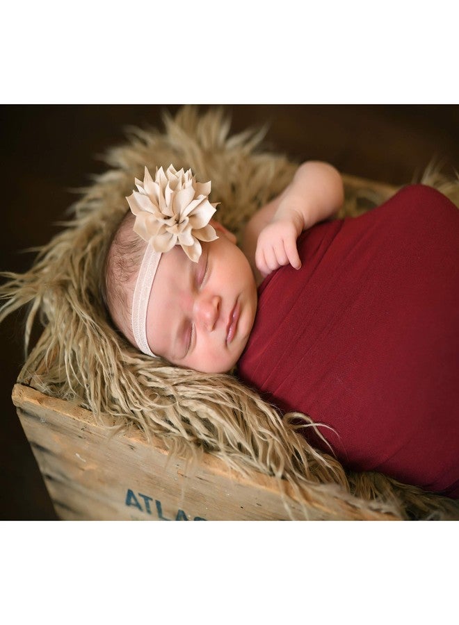 My Lello Baby Petal Flower Headbands Mixed Colors 2-Pack (Dusty Rose/Faded Blue) - Image 2
