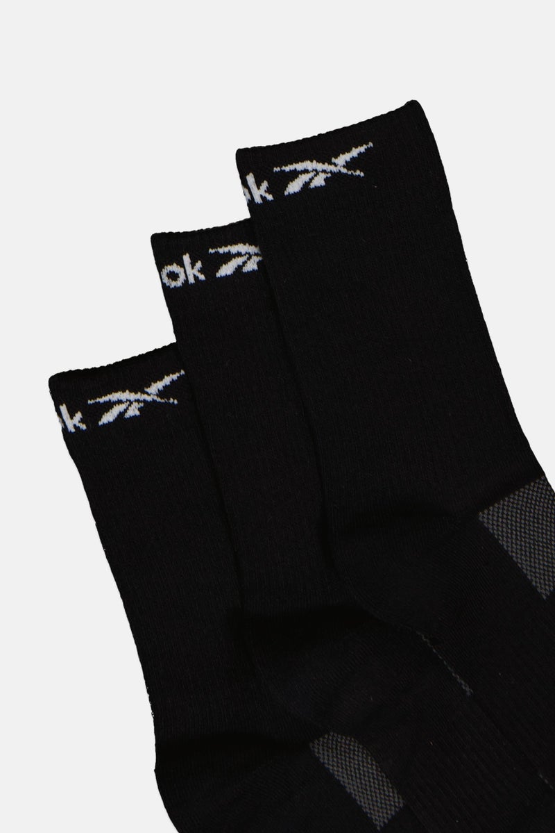 Reebok Men 3 Pairs Brand Logo Crew Socks, Multicolor - Image 2