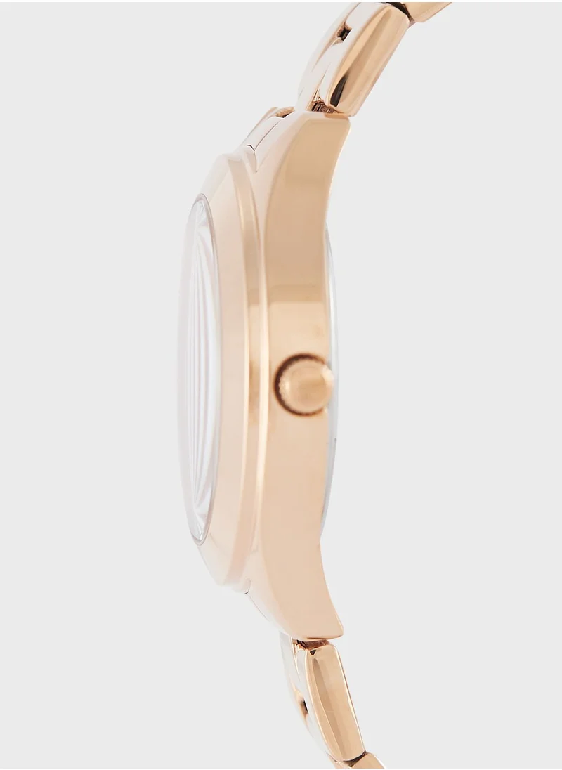 GUESS Tri Plaque Steel Strap Analog Watch