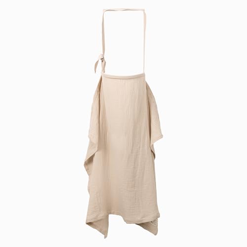 MY LITTLE ZONE Muslin Nursing Cover Up for Breastfeeding 47x47 Cotton Muslin Breastfeeding Covers for Nursing Full Coverage Breast Feeding Covers Pumping Cover OekoTEX Designed in France Neutral Beige - Image 1
