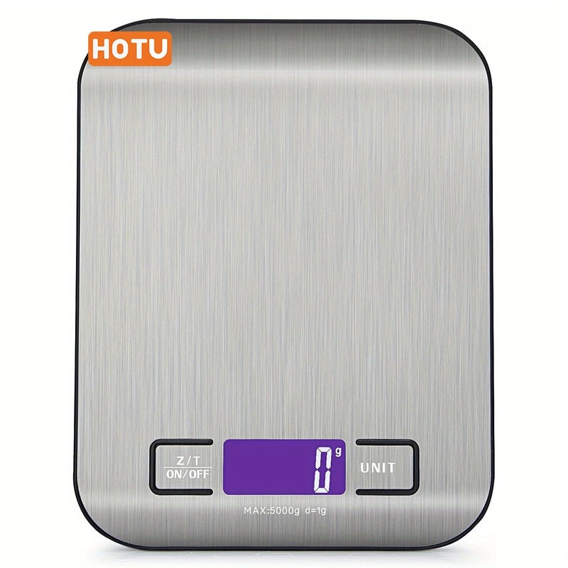 Stainless Steel Digital Precision Kitchen & Postal Scale, Multifunctional Electronic LCD Scale for Baking, Portable with Silver Finish (22.05LB/1G)