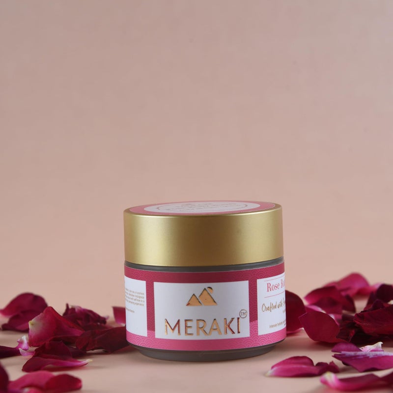 MERAKI Rose Body Butter | Deep Moisturizing & Nourishing Cream for All Skin Types | Natural Rose Fragrance Body Butter 100 gms - Image 3