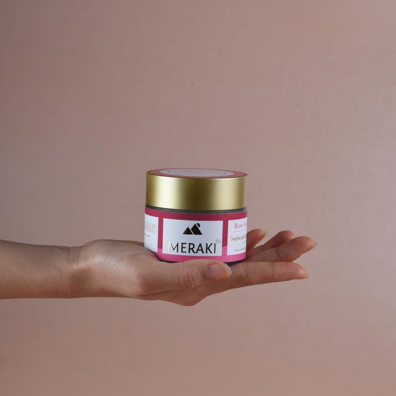 MERAKI Rose Body Butter | Deep Moisturizing & Nourishing Cream for All Skin Types | Natural Rose Fragrance Body Butter 100 gms - Image 4