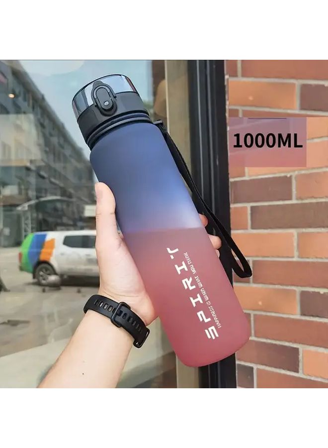 Large Capacity Leakproof Water Bottle 33.81oz Black White for Gym Hiking - Image 4