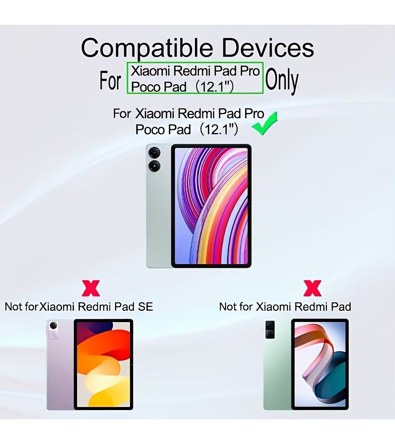 2 Pack Screen Protector 9H Hardness Tempered Glass For Xiaomi Poco Pad 12.1 Inch - Image 4