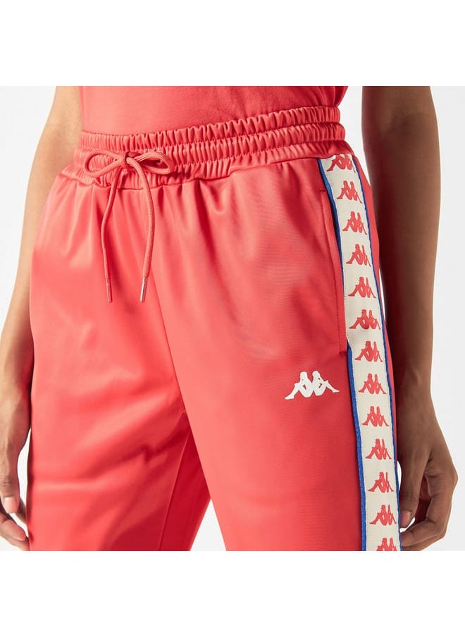 Kappa Kappa Tape Detail Joggers with Drawstring Closure and Pockets  - Image 4