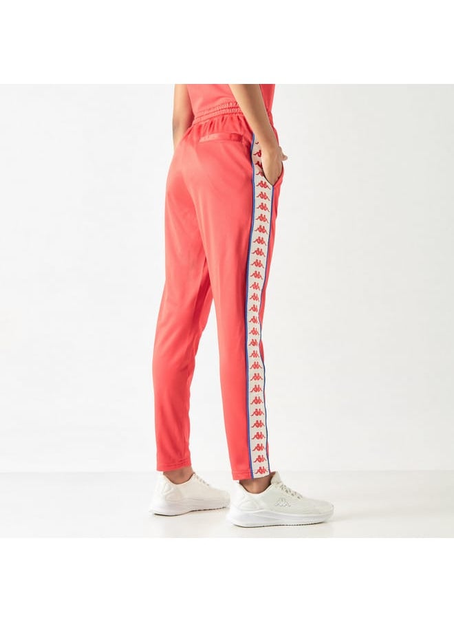 Kappa Kappa Tape Detail Joggers with Drawstring Closure and Pockets  - Image 3