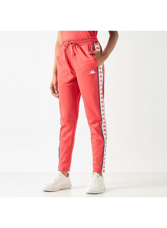 Kappa Kappa Tape Detail Joggers with Drawstring Closure and Pockets  - Image 1