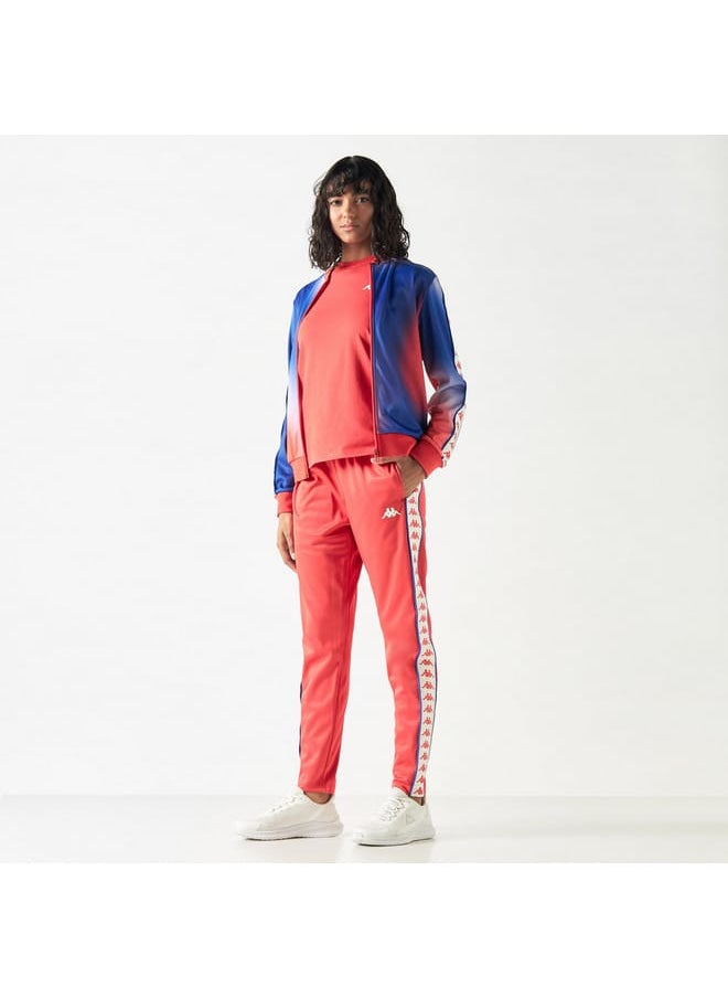 Kappa Kappa Tape Detail Joggers with Drawstring Closure and Pockets  - Image 2