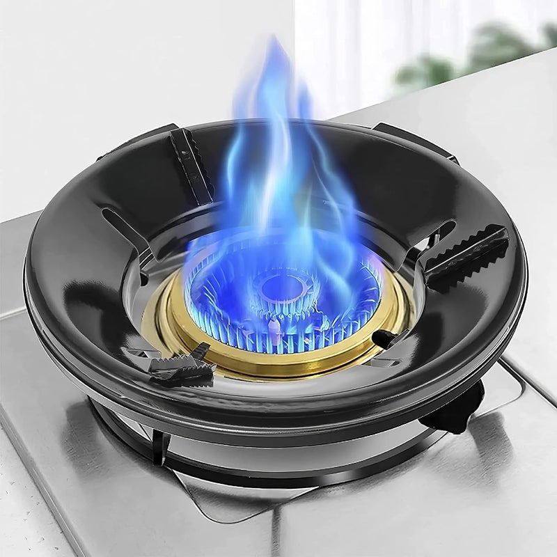 Kwer Black Gas Saver Burner Stand Gas Chula Burner Gas Saver Stand Windproof Energy Saving Gas Chula Support Stand 4 Legs Supported For Indian Gas 07Mm Thickness Heavy Material Pack Of 1 Metal - Image 1