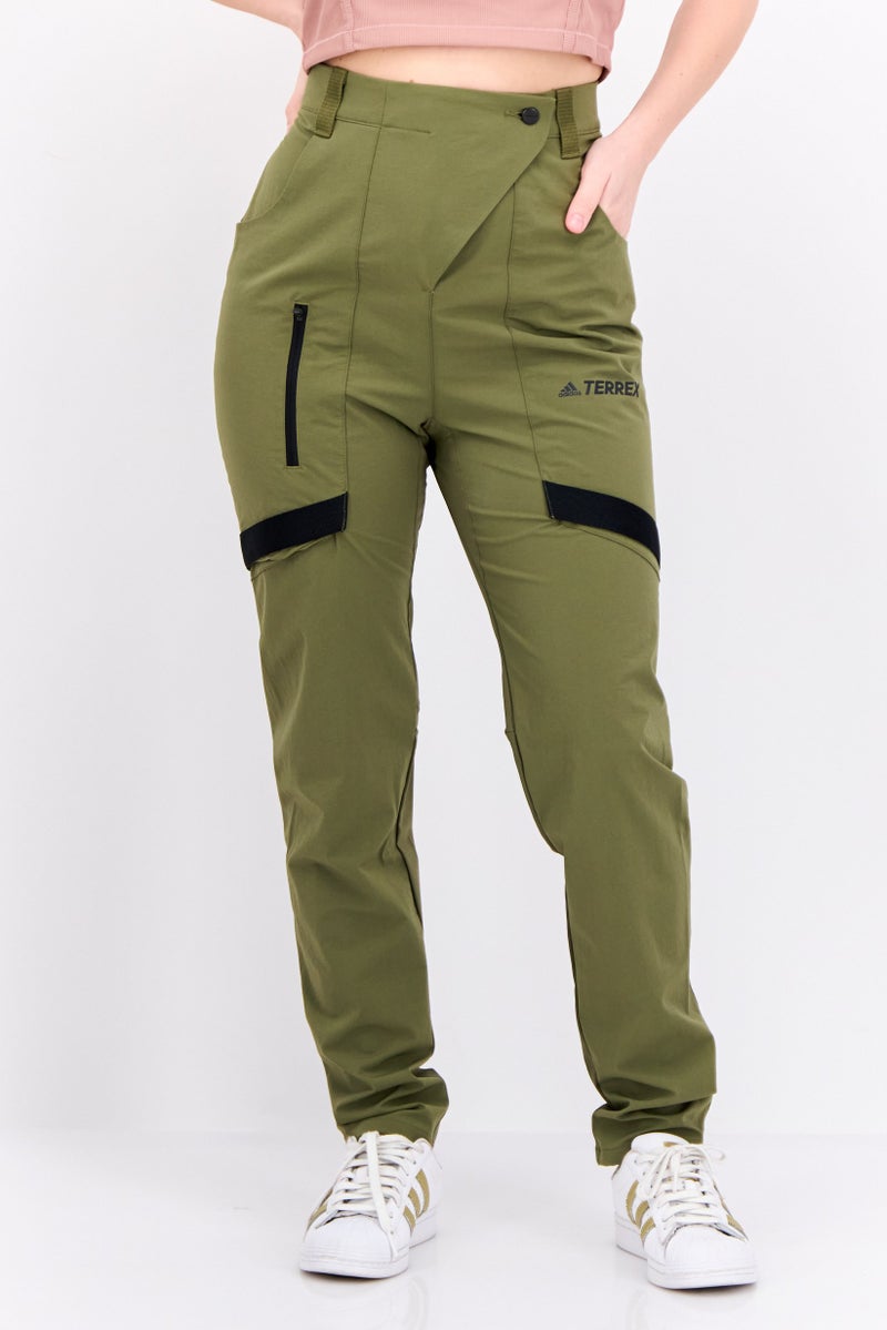 Adidas Women Sportswear Fit Training Track Pants, Olive - Image 1