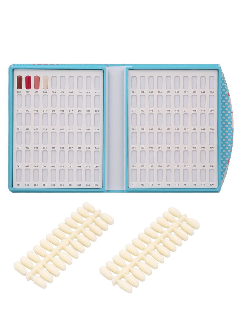 نيبمينينت دفتر لعرض تدرجات الألوان مع أطراف أظافر صناعية مكون من 120 لون متعدد - Image 1