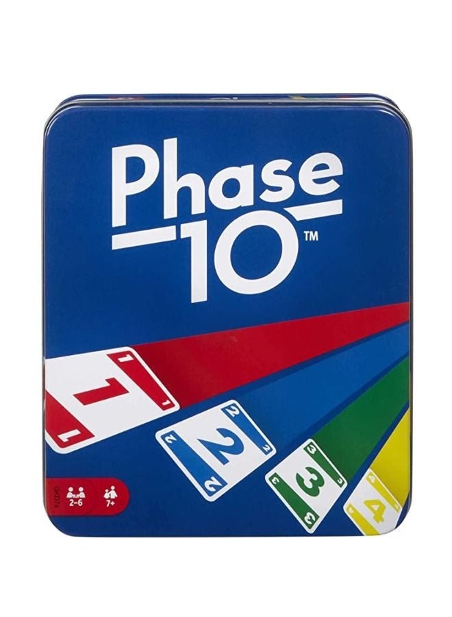 DOS Phase 10 Family Card Game With 108 Cards In A Sturdy Storage Tin - Image 1