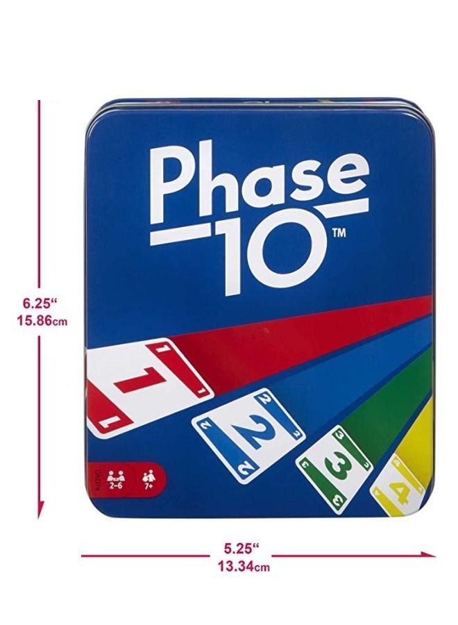 DOS Phase 10 Family Card Game With 108 Cards In A Sturdy Storage Tin - Image 3