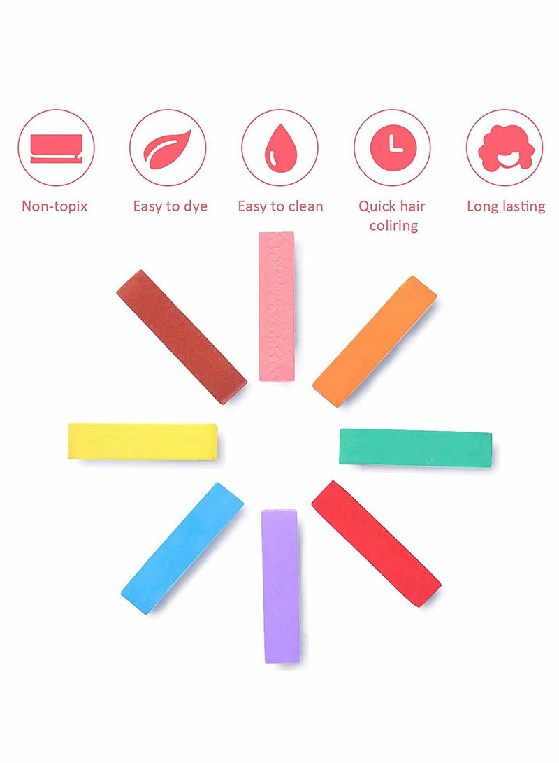 SOLARAE طقم طباشير شعر مؤقت مكون من 24 قطعة لصبغ الشعر للفتيات للحفلات وأعياد الميلاد وكوسبلاي - Image 4
