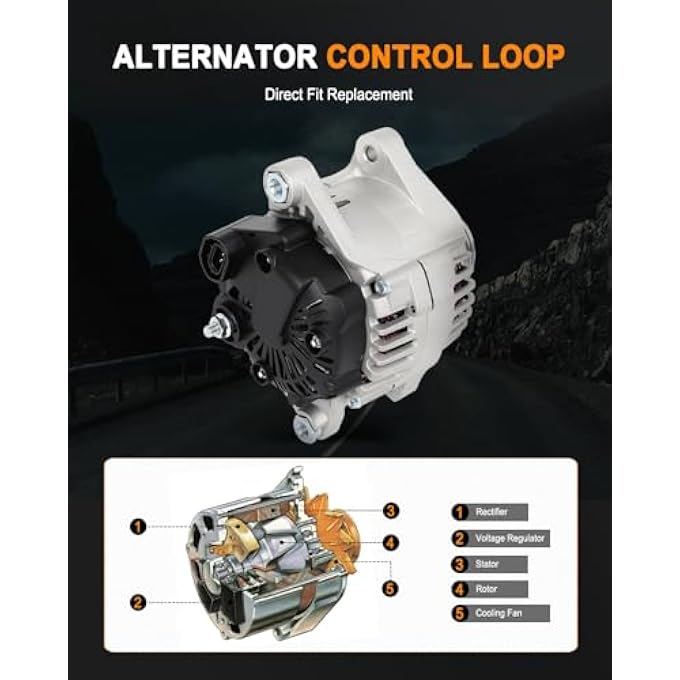 ASAPE 11189 High Output Replacement New Alternator Fit for 2006-2010 for Hyundai Sonata 2.4L 2010-2013 for Kia Forte 2.0L 2010-2013 for Kia Forte 2.4L 2010-2013 for Kia Forte Koup 2.0L - Image 3