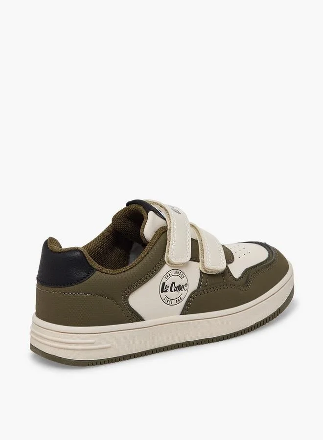 Lee Cooper KHAKI Boys Panelled Hook & Loop Ankle School Sneakers for Men | Best Price UAE