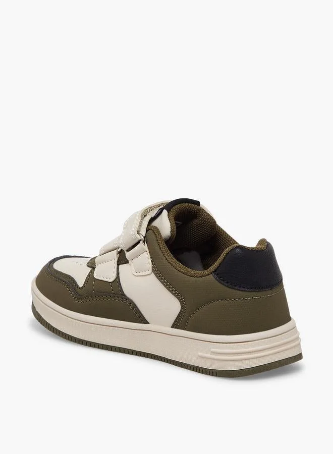 Lee Cooper KHAKI Boys Panelled Hook & Loop Ankle School Sneakers for Men | Best Price UAE