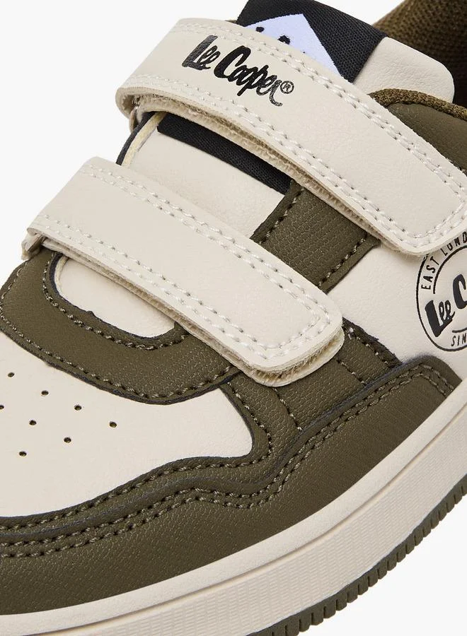 Lee Cooper KHAKI Boys Panelled Hook & Loop Ankle School Sneakers for Men | Best Price UAE