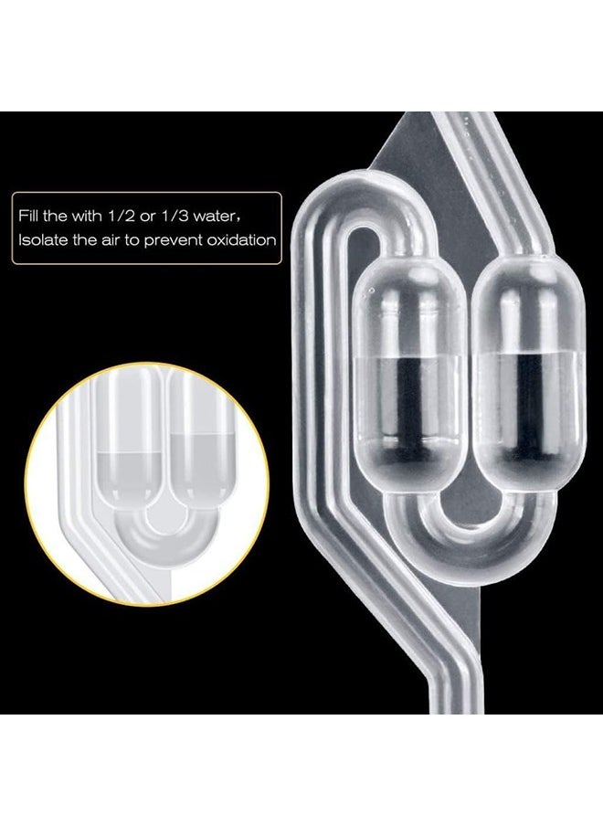 Arabest 3 Pack S-Shape Airlock for Fermentation with 3 Stoppers Bubble Sealing Valve Airlock for Home DIY Fermentation  - Image 4