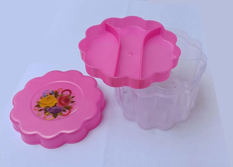 KEPY THE MALL KTM 2 Layer Small Round Portable 15 Reels Travel Sewing Kits Box with Color Needle Threads Scissor pin Hand Work Sewing Box Handwork Sewing Accessories  - Image 3