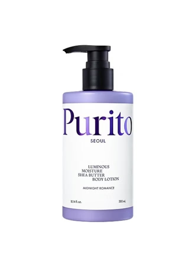 بوريتو لوشن الجسم بزبدة الشيا المرطبة والمشرقة من بوريتو، لطيف على البشرة، مرطب للبشرة الجافة، زجاجة مضخة، من منتجات كي بيوتي، 300 مل - Image 1