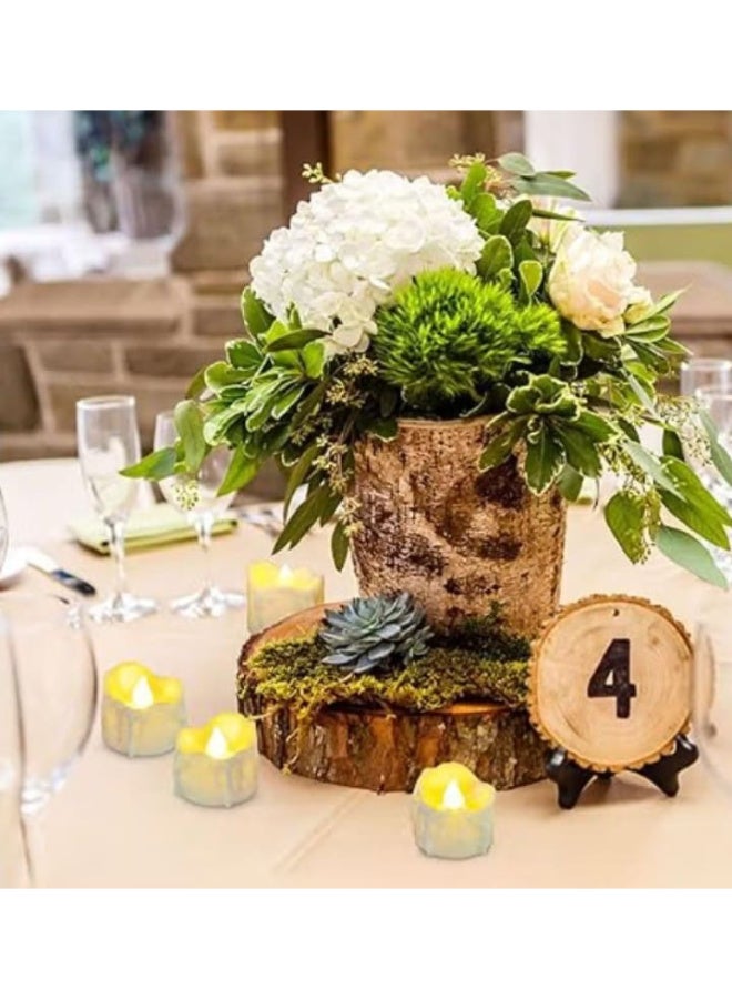 مجموعة من 24 شمعة شاي LED مؤقتة تعمل بالبطارية بدون لهب ووميض كهربائي مؤقت - Image 3