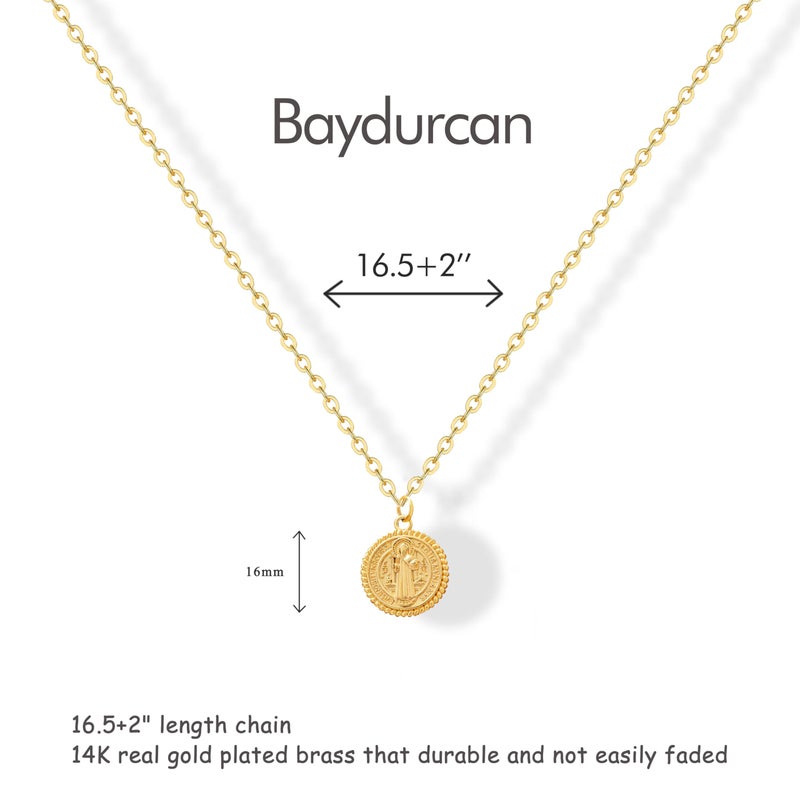 Baydurcan Saint Benedict Necklace for Women Religious Gifts for Women Friends st benedict necklace (San Benito) - Image 2