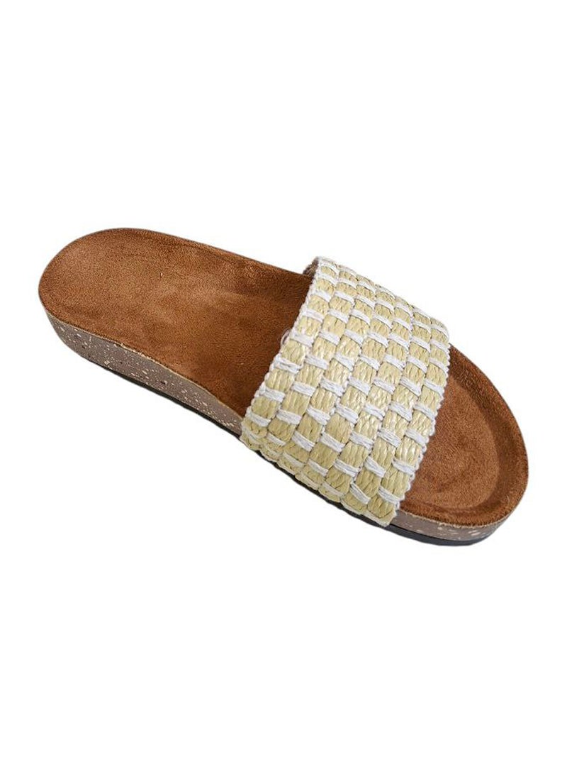 Karisma Cork And Latex Suede Lining Footbed, Soled Slippers Style With Simple Strap - Image 3