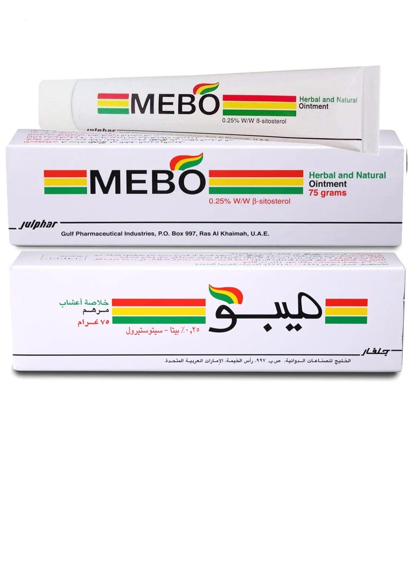 Julphar Mebo Ointment for Burns and Wounds, Skin ULCers 75 GM ( 2 Pack ) - Image 2