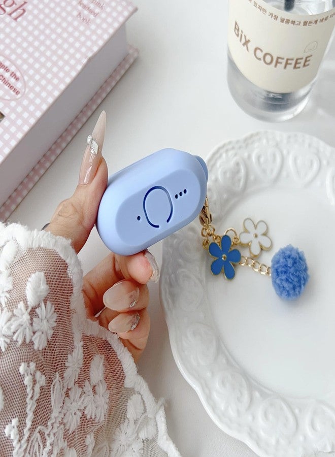 OTOPO Cute Sky Blue Case for Airpods 4 Cover for Girl Women with Pom pom Flower Charms Keychain & Cleaner Kit, Soft Silicone Airpods iPod 4th Gen Protective Cover Skin for Airpod 4 2024 - Image 5